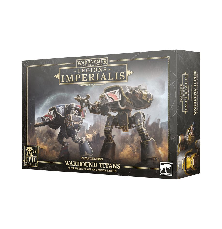 Legions Imperialis: Titan Legions: Warhound Titans with Ursus Claws & Melta Lances | The Horus Heresy