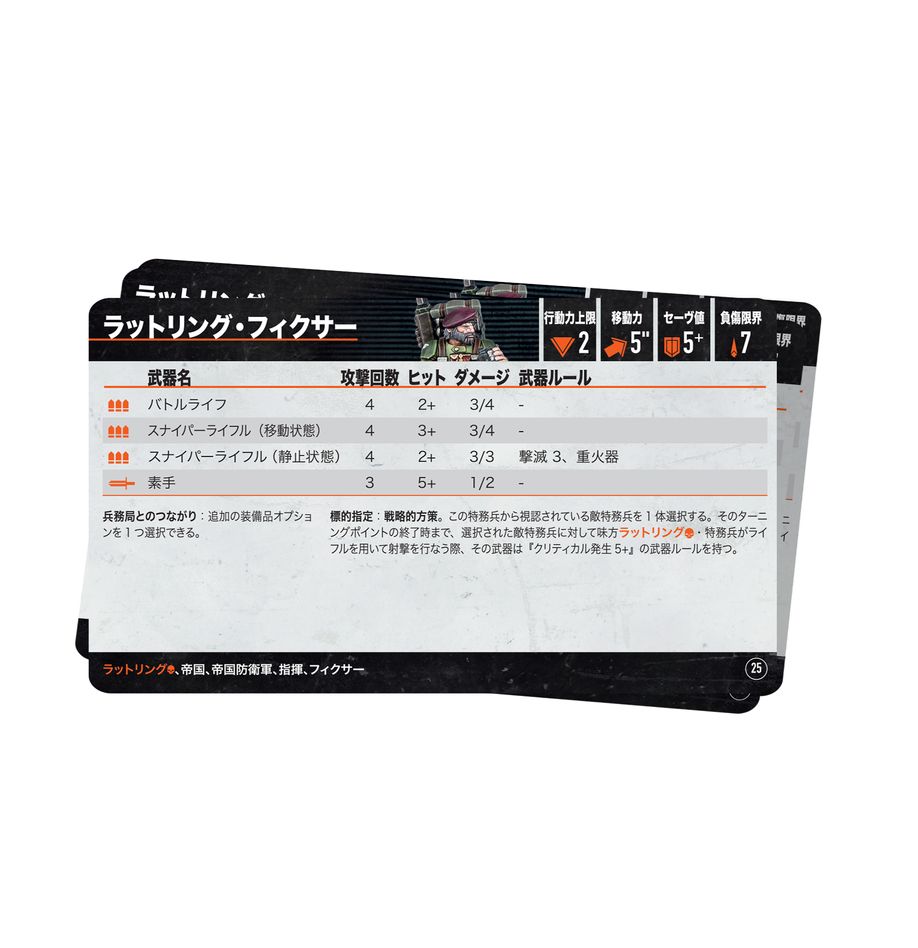 データカード：ラットリング（日本語版） | キルチーム（Kill Team）