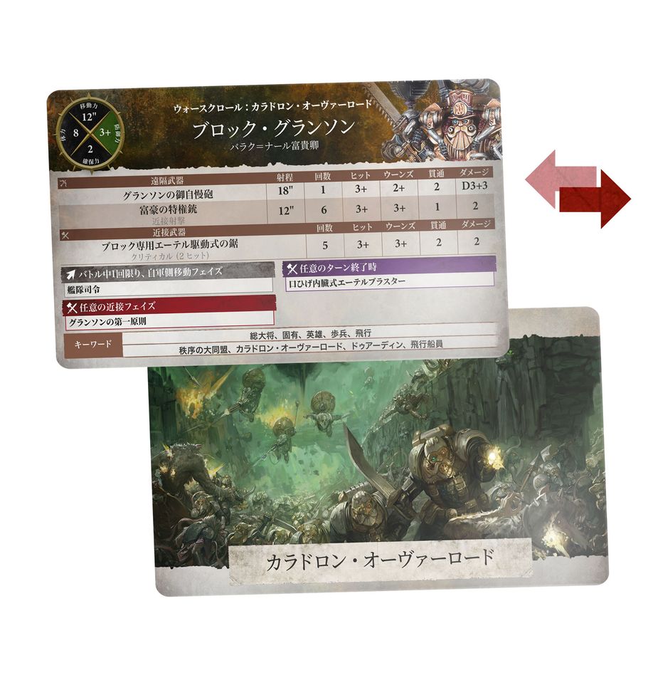 ウォースクロールカード：カラドロン・オーヴァーロード（日本語版） | ウォーハンマーAge of Sigmar（AoS）