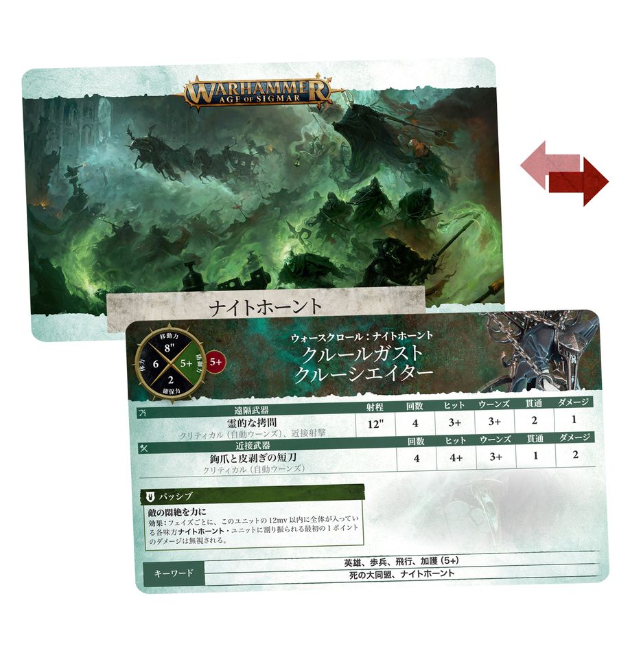 ウォーハンマーAGE OF SIGMAR：ウォースクロールカード：ナイトホーント（日本語版） | MAG-HAMMER