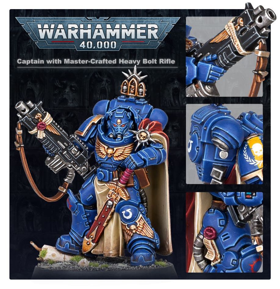 Space Marines: Captain (with master-crafted heavy bolt rifle) | Warhammer 40,000 (40k)