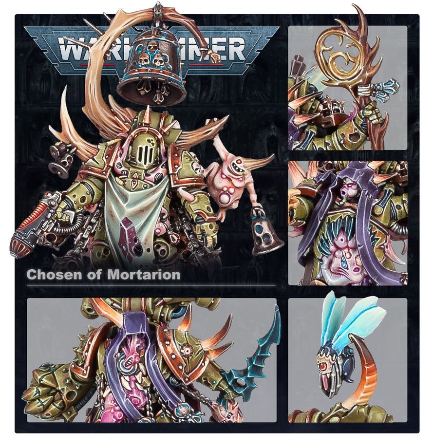 Malignant Plaguecaster, Noxious Blightbringer, and Plague Marine Champion | ウォーハンマー40,000（40k） | 通販限定