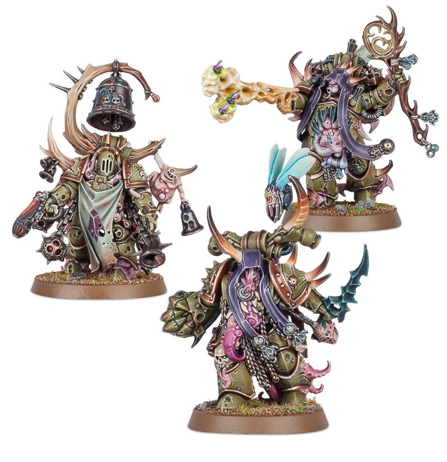 Malignant Plaguecaster, Noxious Blightbringer, and Plague Marine Champion | ウォーハンマー40,000（40k） | 通販限定
