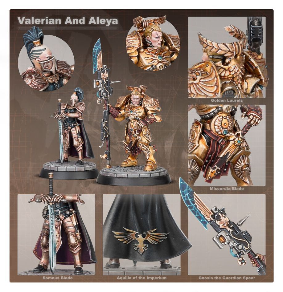 Adeptus Custodes: Valerian and Aleya | Warhammer 40,000 (40k)