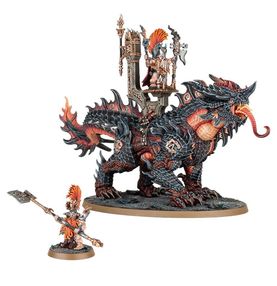ファイアスレイヤー：オーリック・ルーンファーザー（マグマドロス騎乗） | ウォーハンマーAge of Sigmar（AoS）